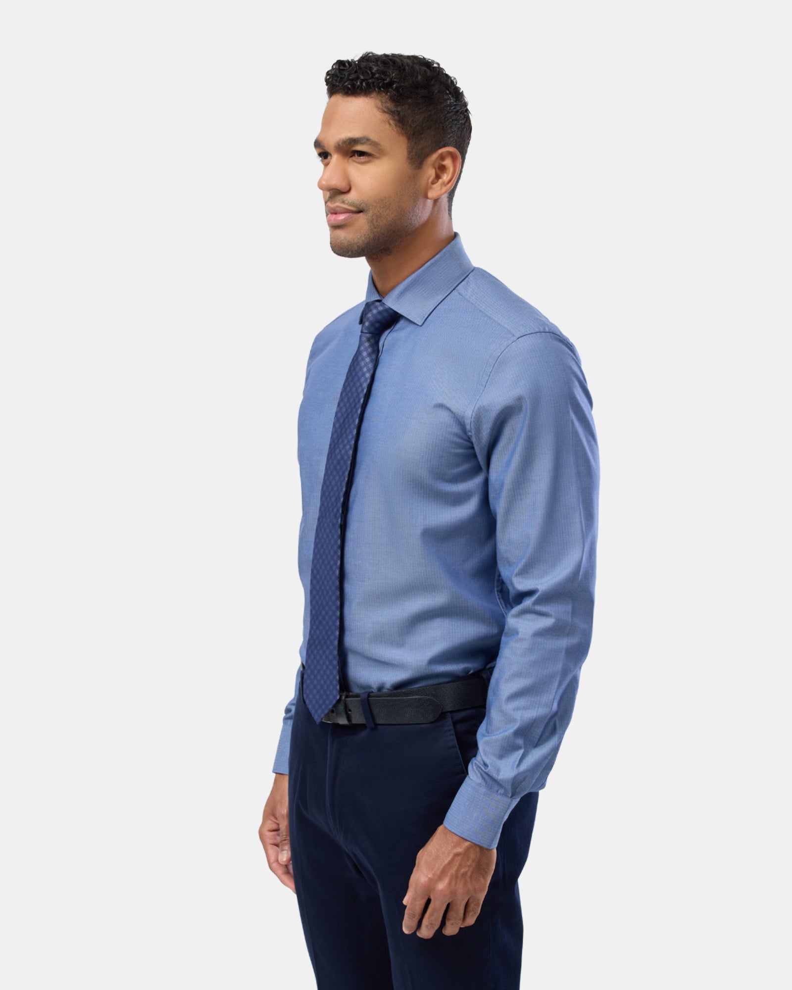 Herringbone Reg Fit Business Shirt