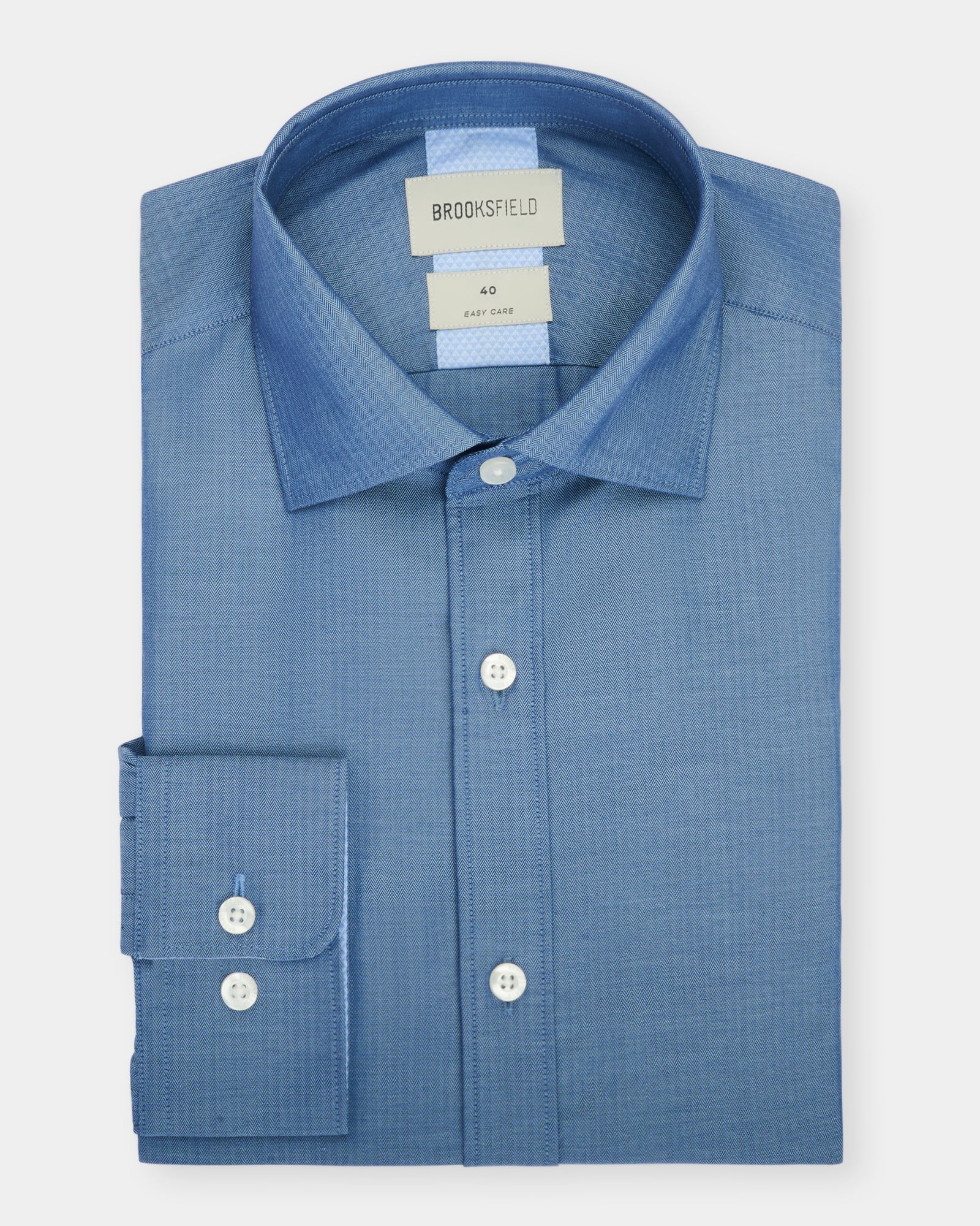 Herringbone Reg Fit Business Shirt