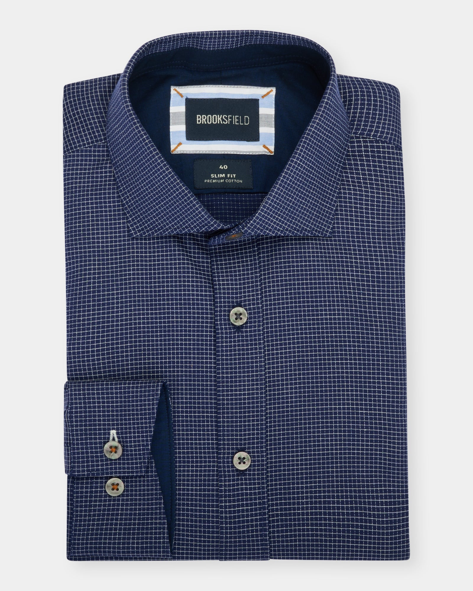 Mini Windowpane Slim Fit Dress Shirt