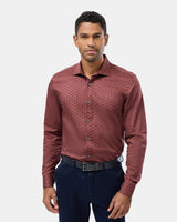 Triangle Print Slim Fit Dress Shirt