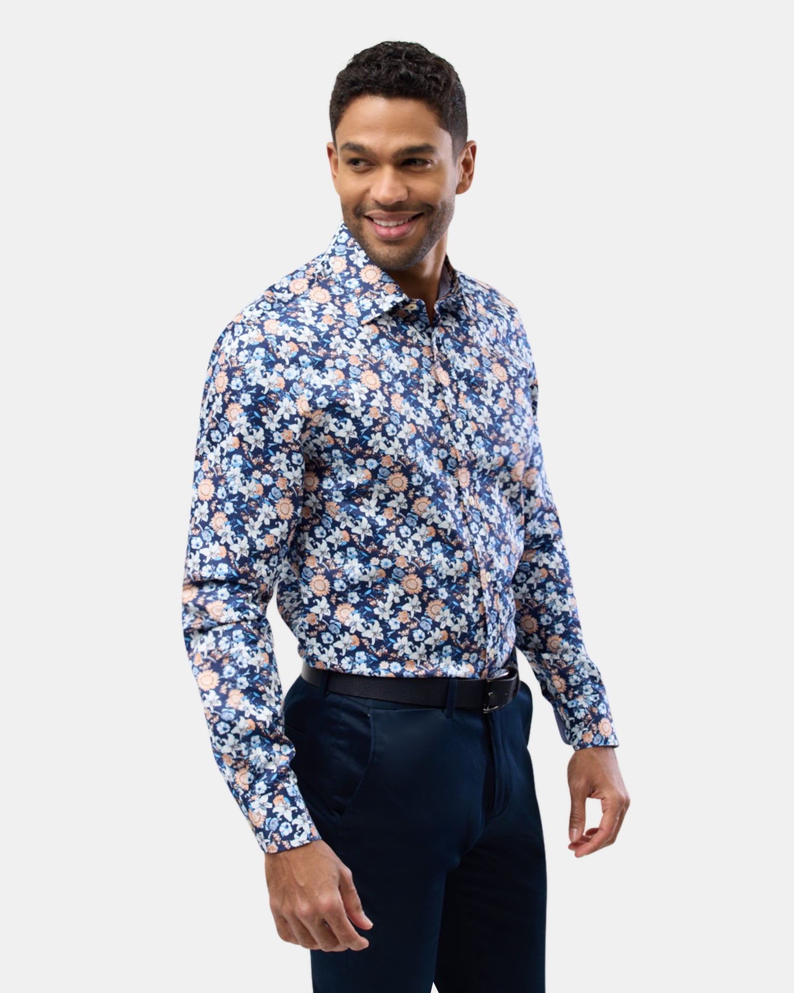 LUXE PRINT SLIM FIT BUSINESS SHIRT