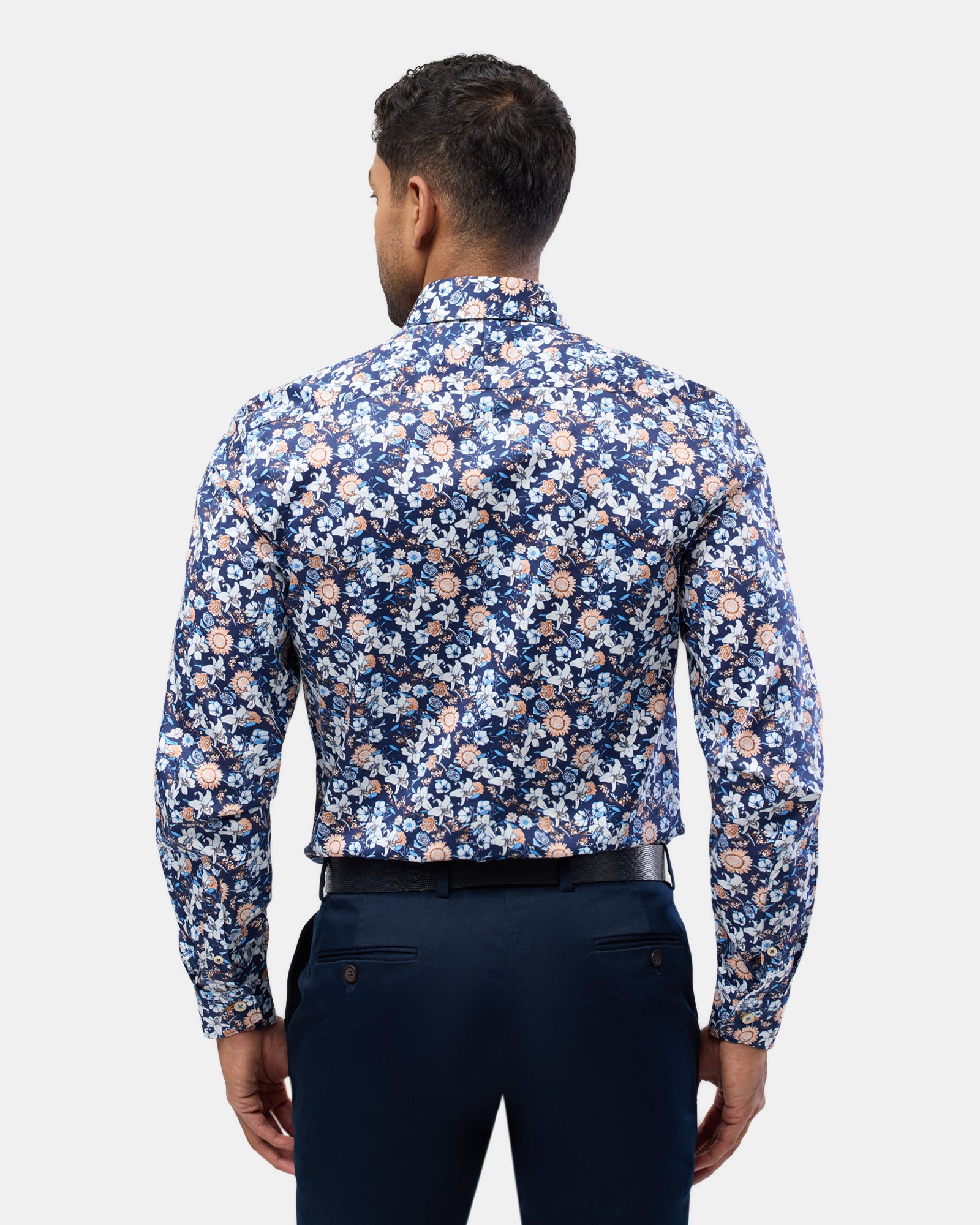 LUXE PRINT SLIM FIT BUSINESS SHIRT