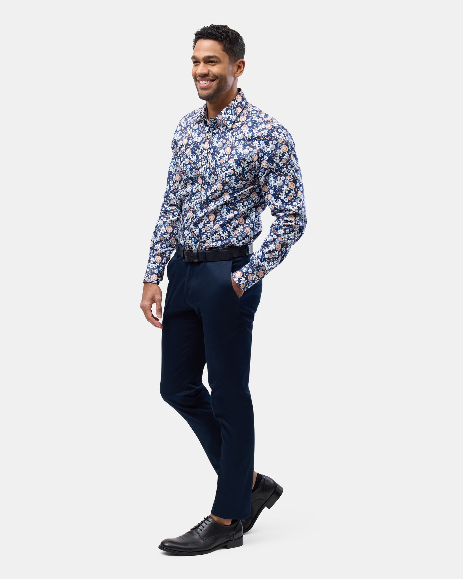 LUXE PRINT SLIM FIT BUSINESS SHIRT