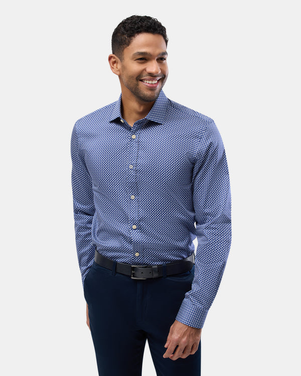 LUXE PRINT SLIM FIT BUSINESS SHIRT