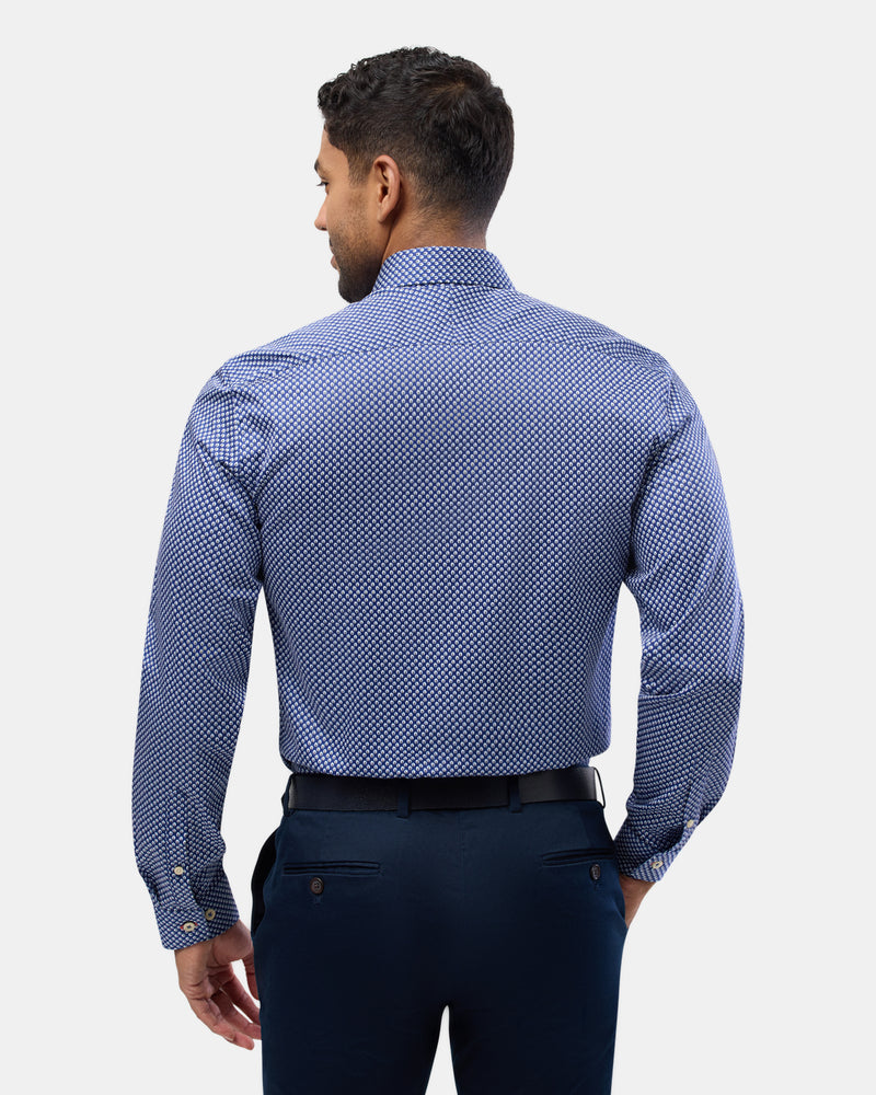 LUXE PRINT SLIM FIT BUSINESS SHIRT