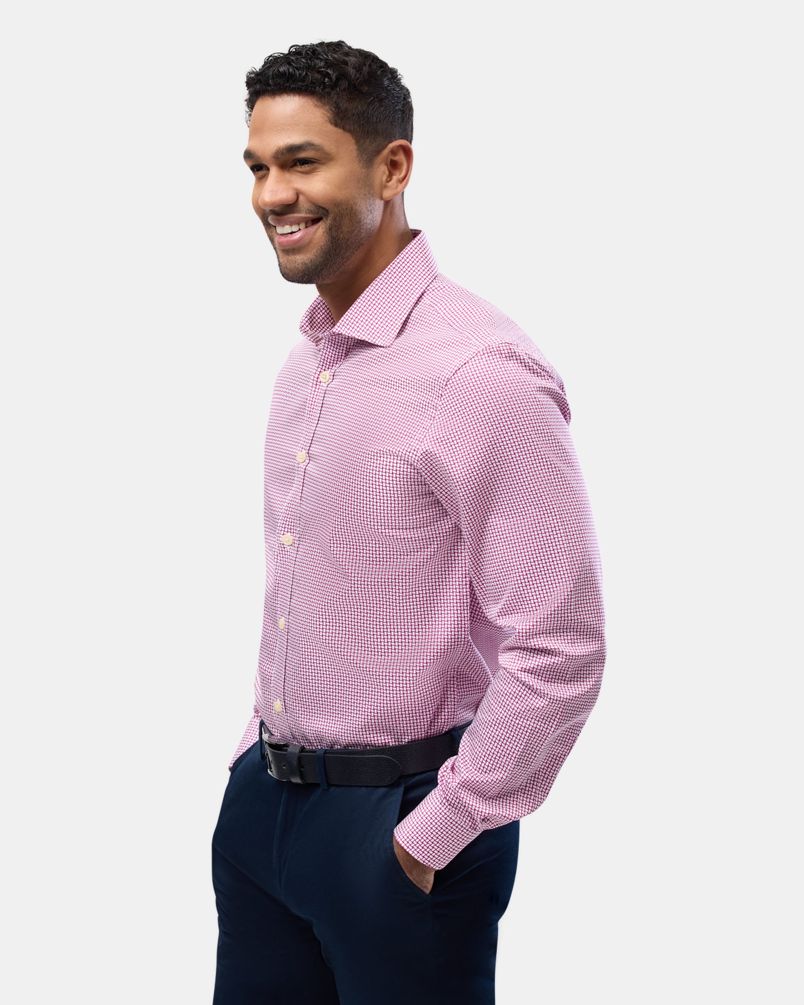 LUXE PRINT SLIM FIT BUSINESS SHIRT