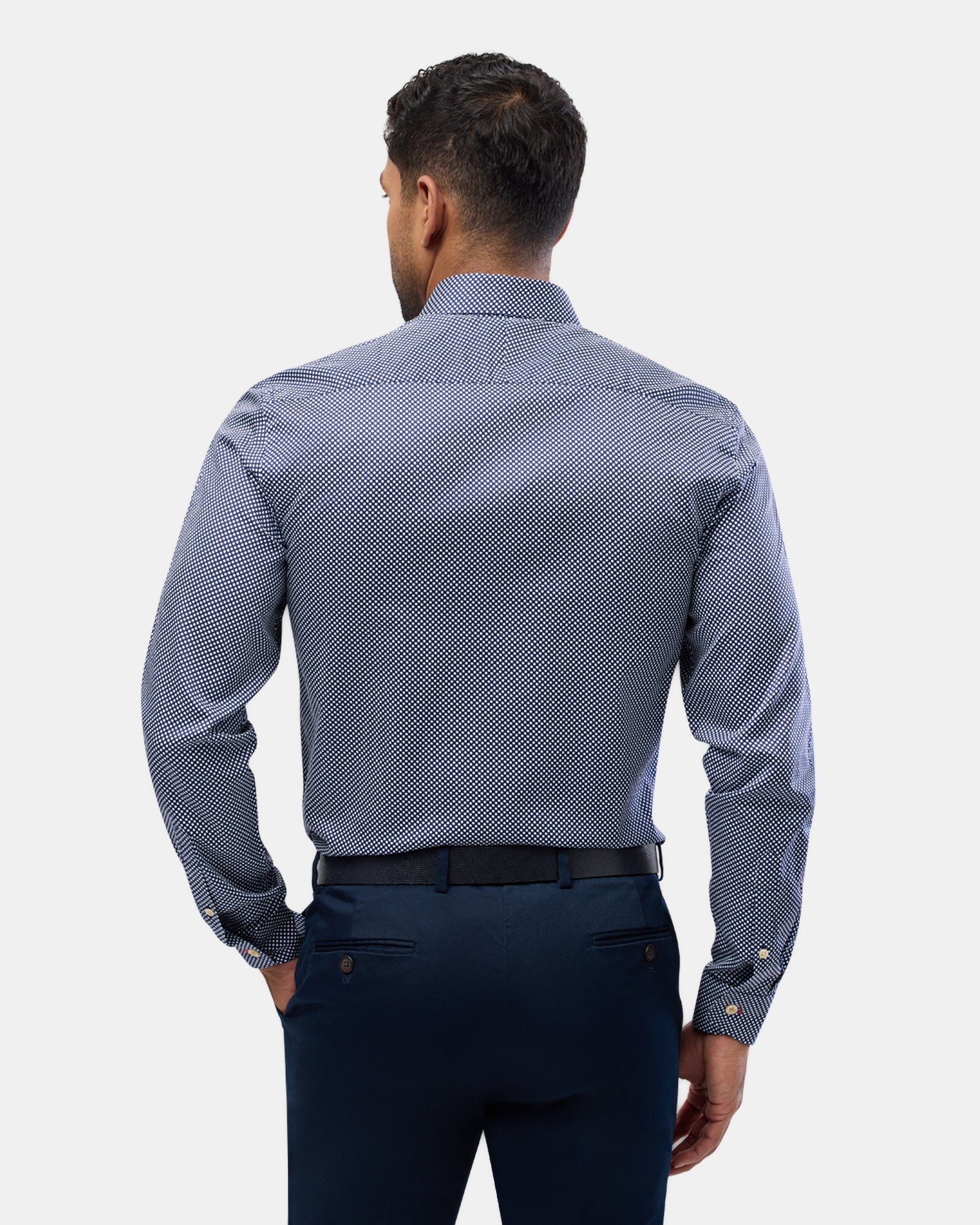 LUXE PRINT SLIM FIT BUSINESS SHIRT