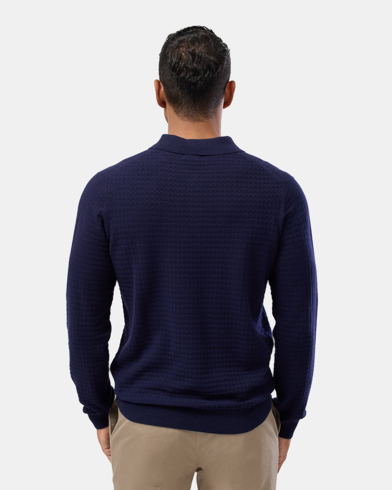 Long Sleeve Knit Polo