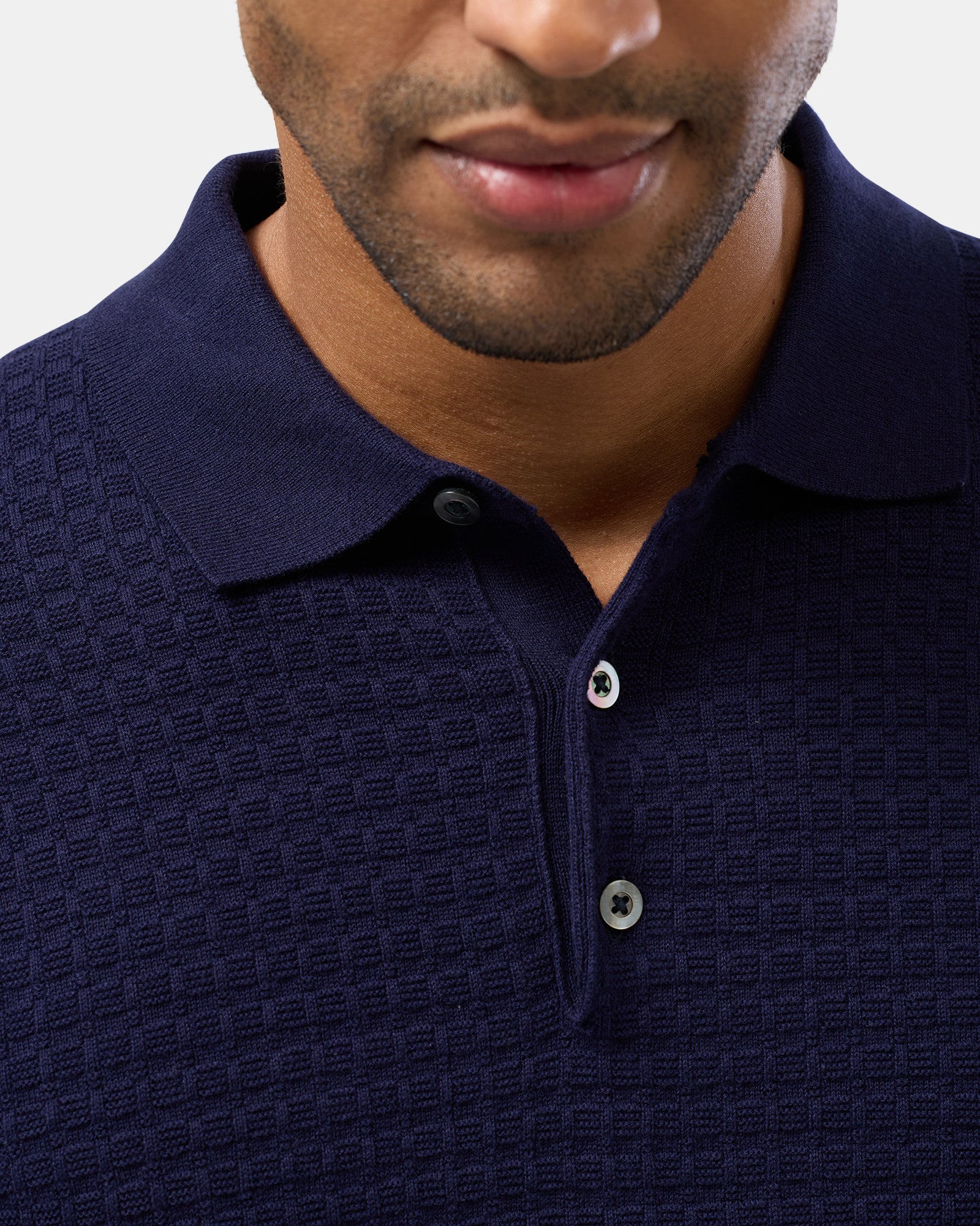 Long Sleeve Knit Polo