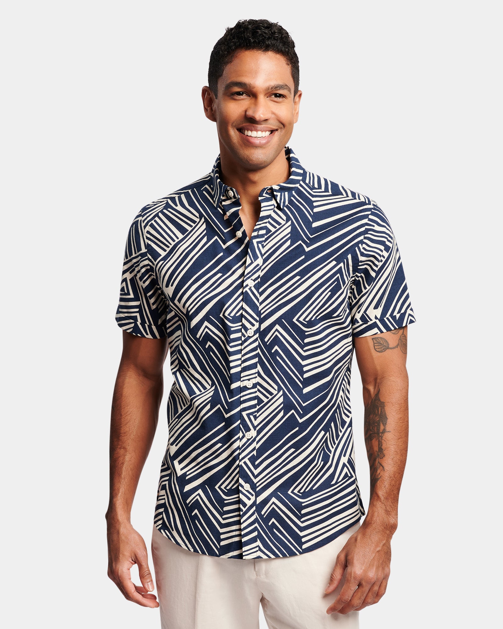 Abstract Print Casual Shirt