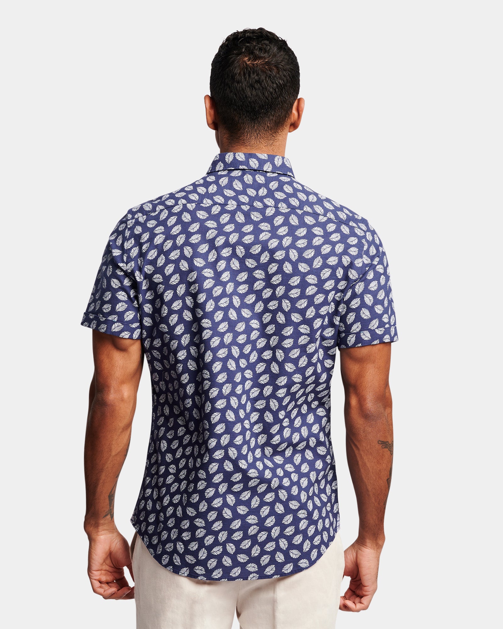 Leaf Print Casual Shirt