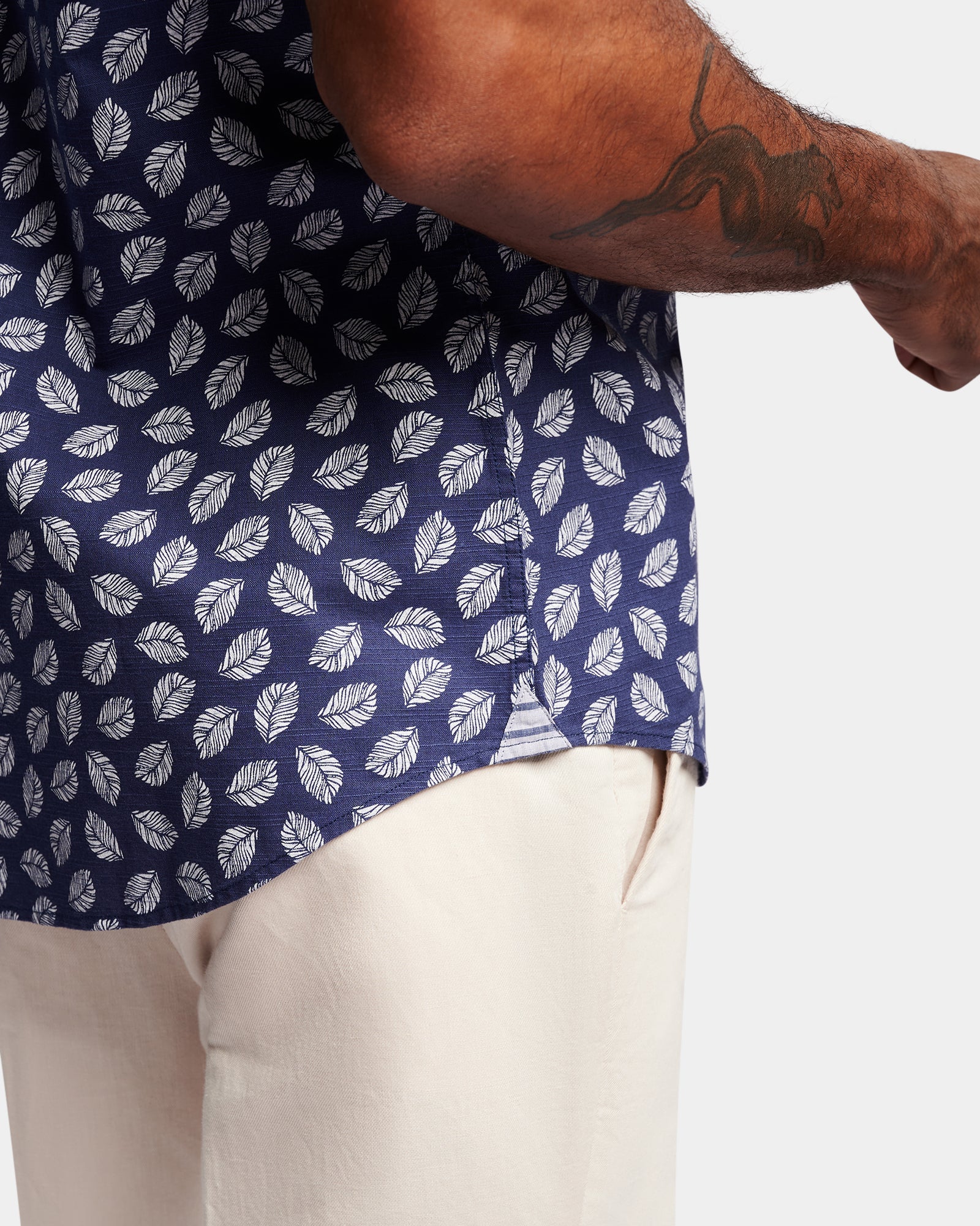 Leaf Print Casual Shirt